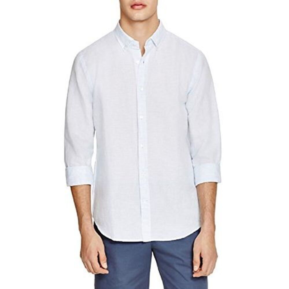 Linen-Cotton Regular Fit Button-Down Shirt